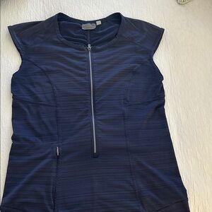 Athleta Navy Cap Sleeve Tank Top Size M